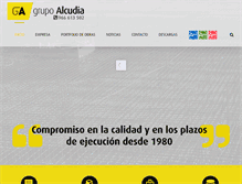 Tablet Screenshot of grupoalcudia.com